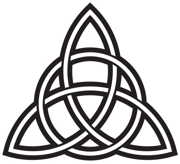 black celtic trinity noeud contre blanc - balefire photos et images de collection