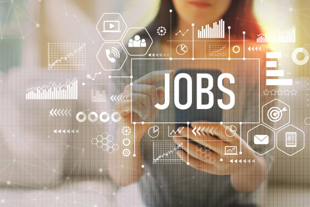 istock Jobs with woman using a smartphone 1200236058