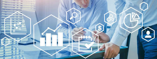 istock financial charts and analytics graphs icons, banner 1200237011