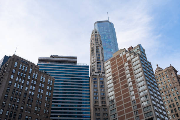 istock Looking up at a Variety of Skyscrapers in Downtown Chicago 1200237607