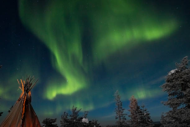 istock Northern Lights, Arctic Circle, Finland 1200238752