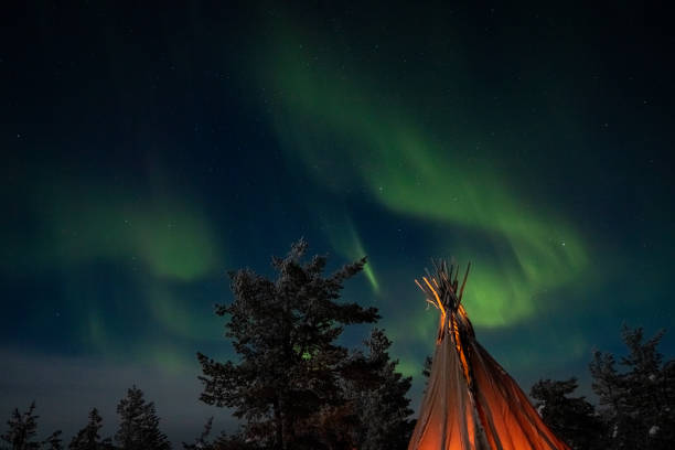 istock Northern Lights, Arctic Circle, Finland 1200238819