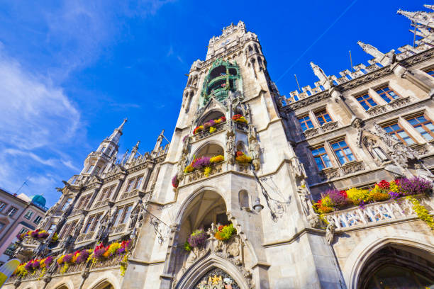 istock Marienplatz square and Munich city hall in Munich, Germany. 1200248115
