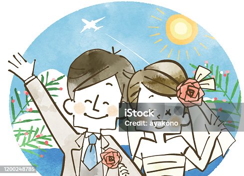 istock Newly married couple-Overseas wedding 1200248785