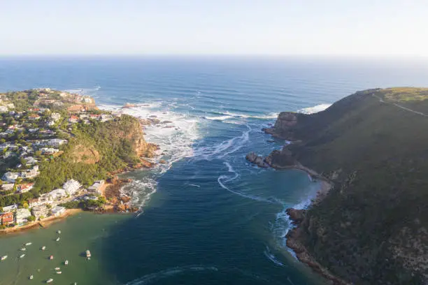 Photo of Knysna lagoon looking onto the Knysna Heads