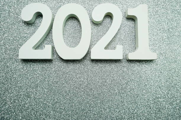 istock 2021 Happy New Year with space copy on silver glitter background 1200254545