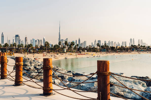 istock View of Downtown Dubai from La Mer beach 1200260163