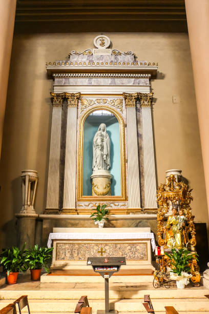 istock Interiors of Catholic Church. 1200267286