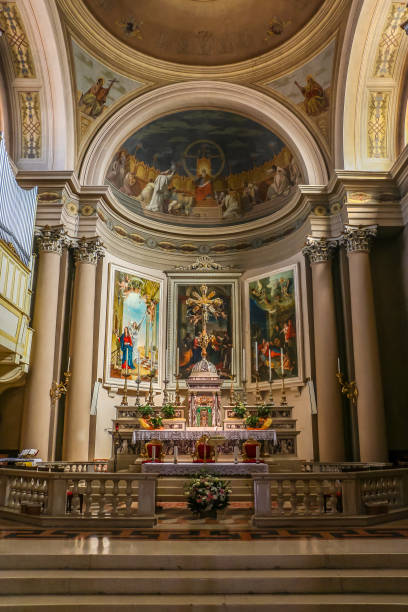 istock Interiors of Catholic Church. 1200267877