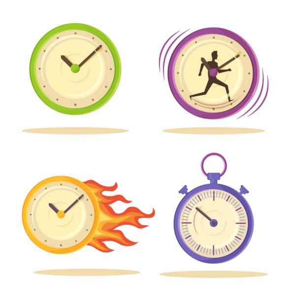 istock Set of Varied Watch Poster Vector Illustration 1200271059