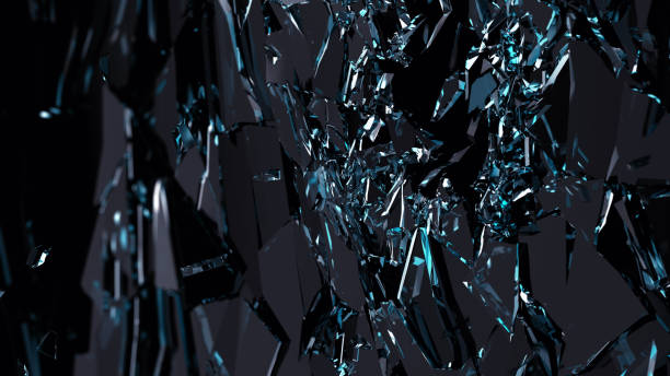 istock Pieces of shattered and broken glass 1200290884