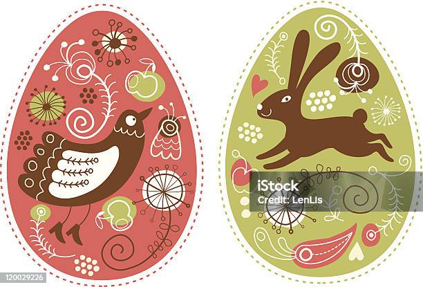 Easter Eggs Stock Illustration - Download Image Now - Animal, Baby Rabbit, Bird
