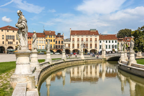 Padova, Italy. View of Prato della Valle square in sunny day.