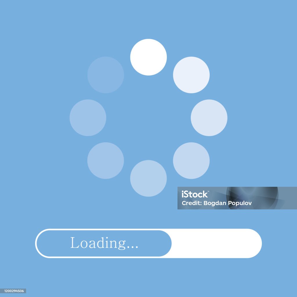 Processing Or Laoding Image Loading Process In Color Background System Software Update Stock ...