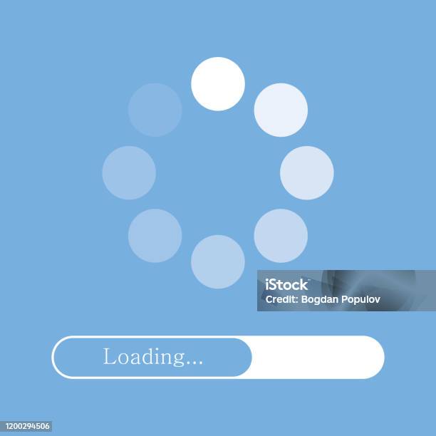Process Load Image Loading Process In Color Background System Software Update Stock ...