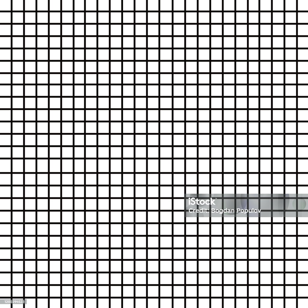 Black And White Seamless Lines Grid Vector Pattern Background Stock  Illustration - Download Image Now - iStock
