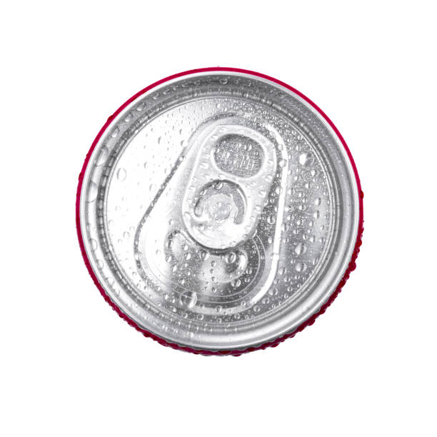 istock Can of soda lemonade with water drops in macro view 1200297893