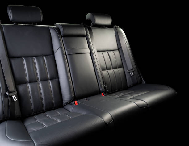 istock Comfortable leather car seat. Backseats of the modern car 1200298028