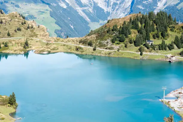 Beautiful alpine lake in Switzerland.