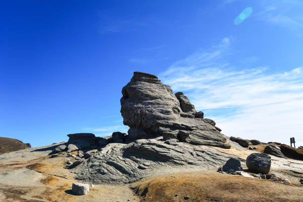istock Romanian Sphinx, geological phenomenon formed through erosion 1200306243
