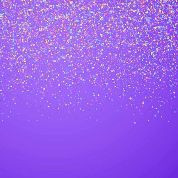 istock Festive confetti. Celebration stars. Colorful star 1200314297