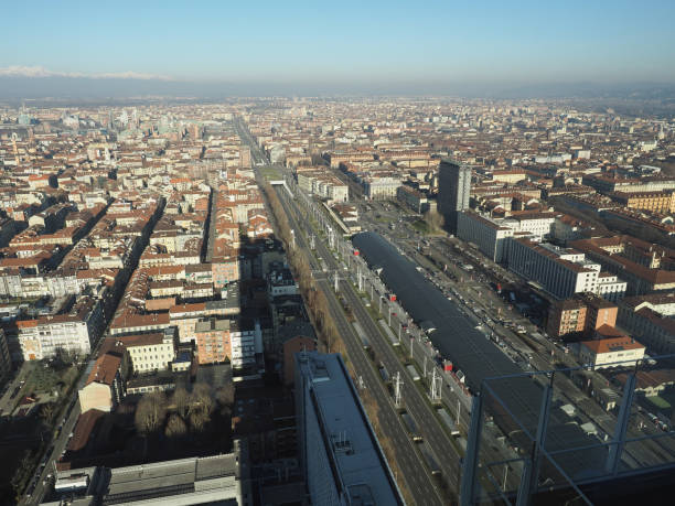 Aerial view of Turin