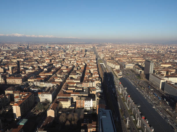 Aerial view of Turin