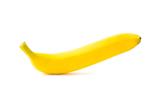 istock Fresh yellow single banana isolated on white 1200320067