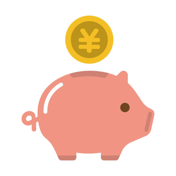 Piggy bank, saving money, investment, cash vector icon illustration ( JPY / Japanese yen ) Piggy bank, saving money, investment, cash vector icon illustration ( JPY / Japanese yen ) マーケティング stock illustrations