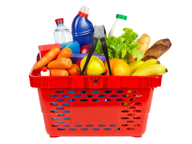 istock Closeup of a handmade plastic shopping basket 1200327086