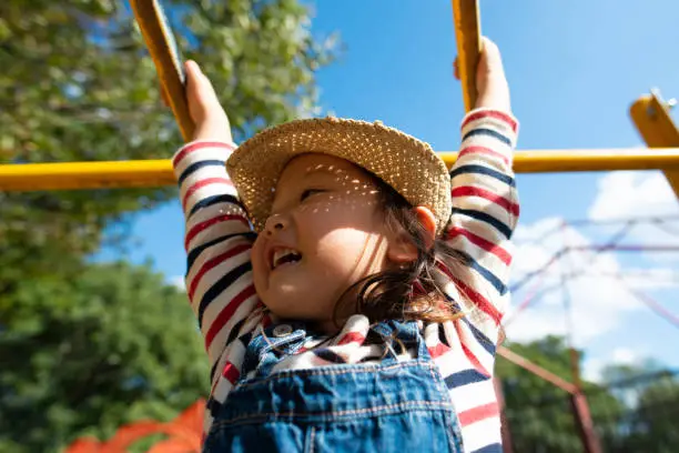 Photo of Little girl playing in the park