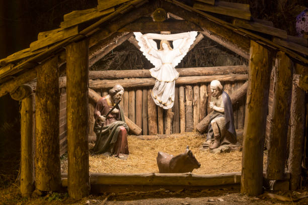 istock Baby Jesus on a manger on Christmas Day 1200328834