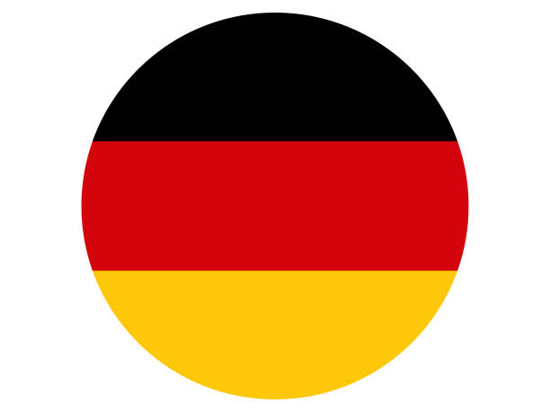 Circle flag of Germany on white background vector illustration of Circle flag of Germany on white background german flag stock illustrations