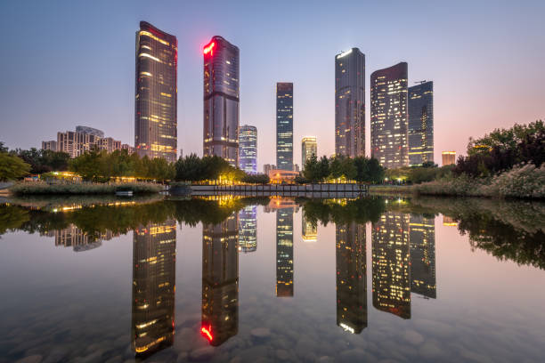 Beijing city night view, China