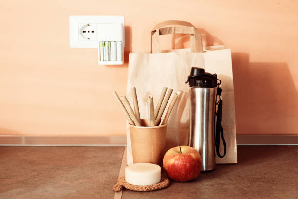 istock Eco-friendly reusable items made of bamboo and paper 1200334919