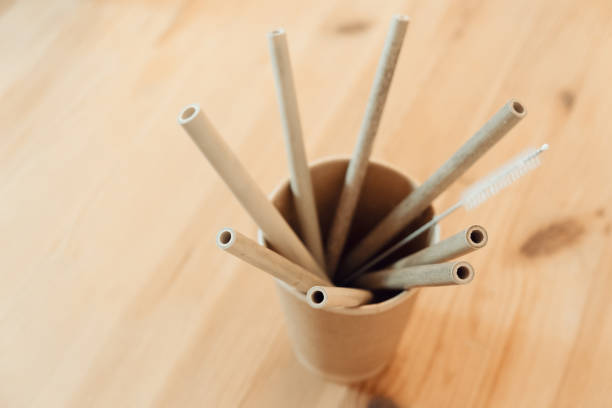 istock ecological bamboo straw for drinking water say no to plastic zero waste concept 1200334966