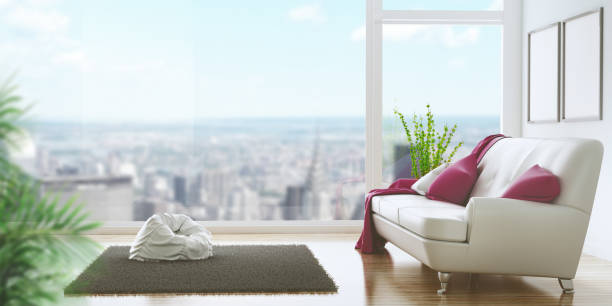 istock Luxury Modern Living Room, 3d rendering 1200335581