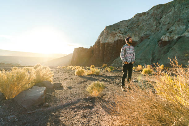 istock Man walking in Atacama desert in Chile 1200335839