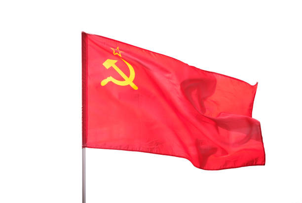 istock Soviet Union, Ussr flag isolated on white background   - 1200341187