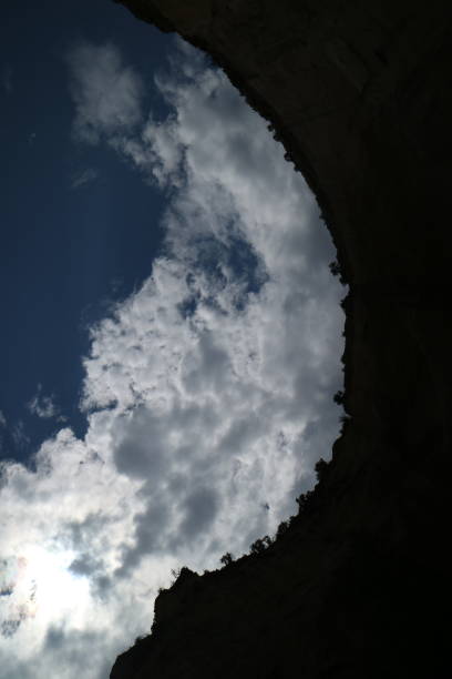 istock Silhouette of natural amphitheater 1200341528