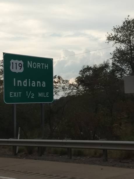 istock Highway sign for Indiana 1200342949