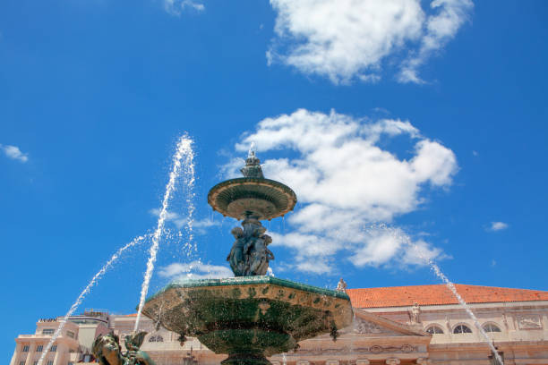 istock fountain of Dom Pedro square 1200346536