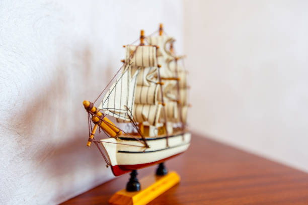 istock mock-up of a three-masted sailing vessel on a stand 1200350080