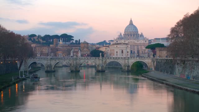 Sunrise over St Peter's Basilica in Vatican, Rome, Italy.