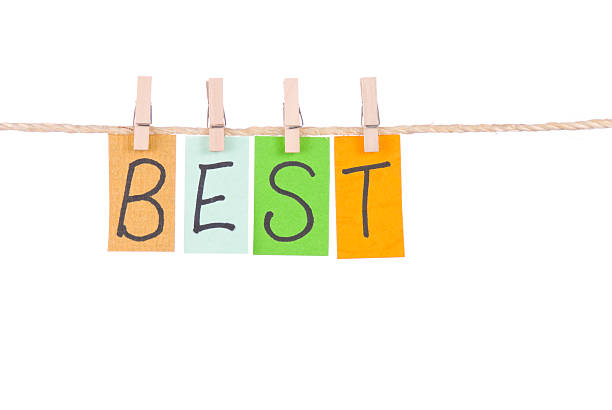 istock Best, Colorful words hang on rope 120035883