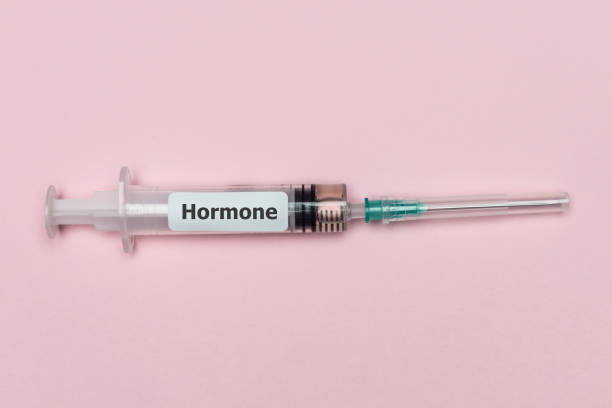 inyección de hormonas - progesterona fotografías e imágenes de stock