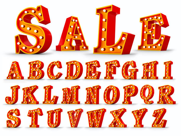 istock Red alphabet light bulb 3d rendering on white background with Clipping path ready to use. 1200359774