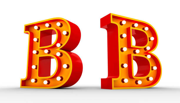 istock Red alphabet light bulb 3d rendering on white background with Clipping path ready to use. 1200359795