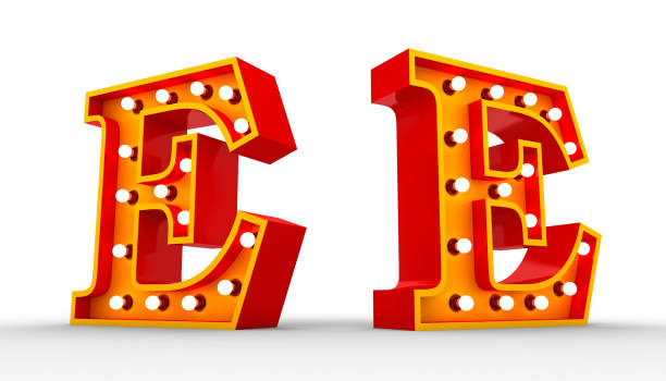 istock Red alphabet light bulb 3d rendering on white background with Clipping path ready to use. 1200360944