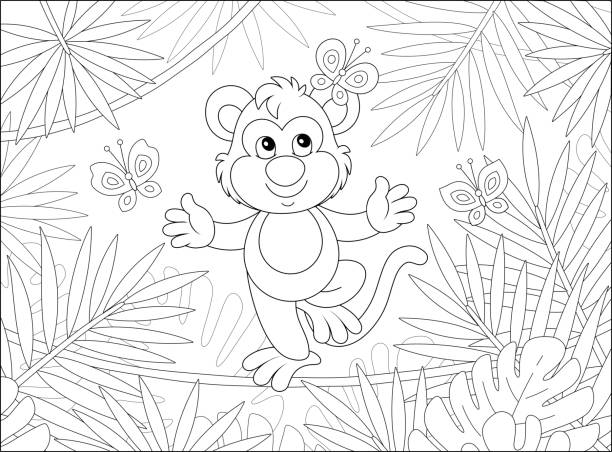 695 Jungle Animals Colouring In Illustrations & Clip Art - iStock